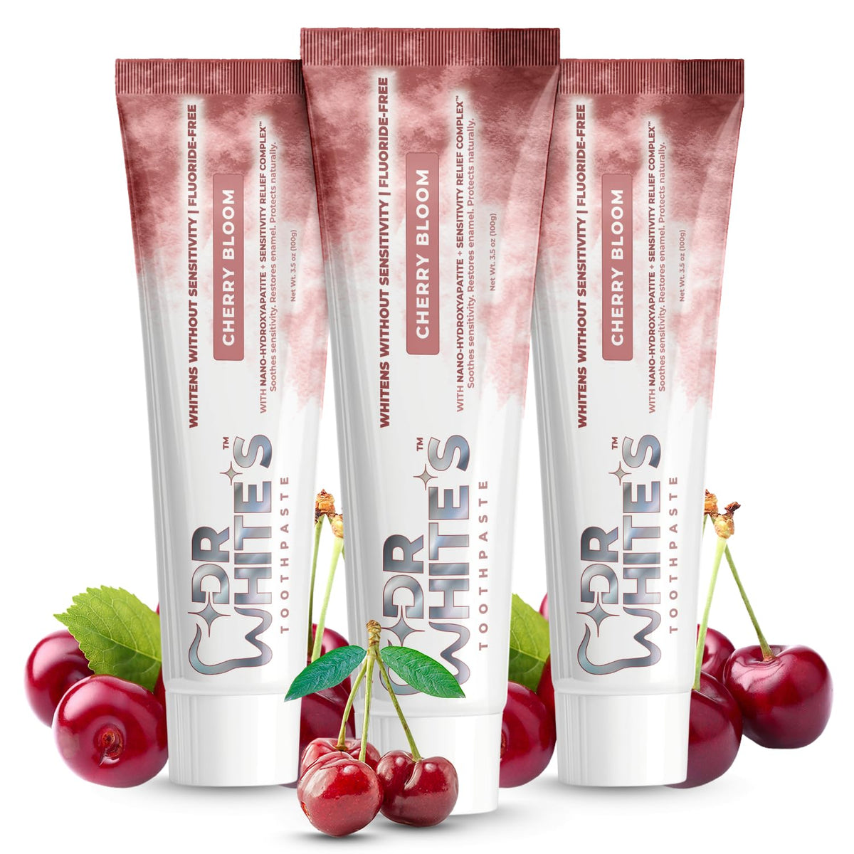 Dr. White’s Fruit by Design™ Cherry Bloom Toothpaste 3-pack