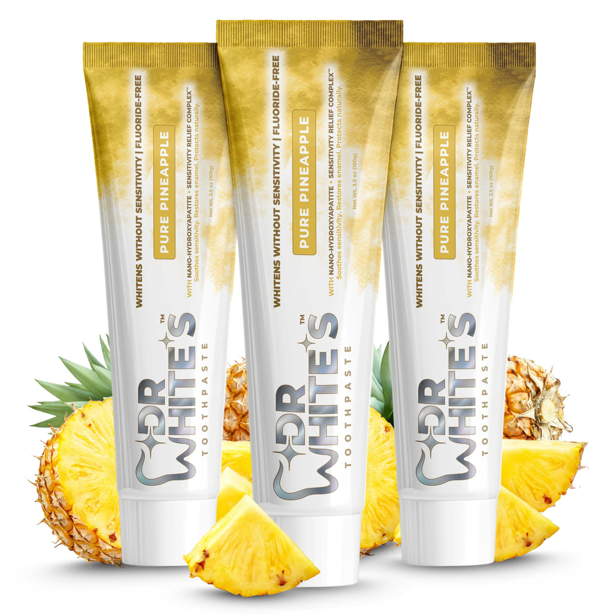 Dr. White’s Fruit by Design™ Pure Pineapple Toothpaste 3-pack