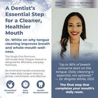 Dr. White’s Precision Tongue Care™ Single Grip Stainless Steel Tongue Cleaner — image 4