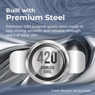 Dr. White’s Precision Tongue Care™ Single Grip Stainless Steel Tongue Cleaner — image 7