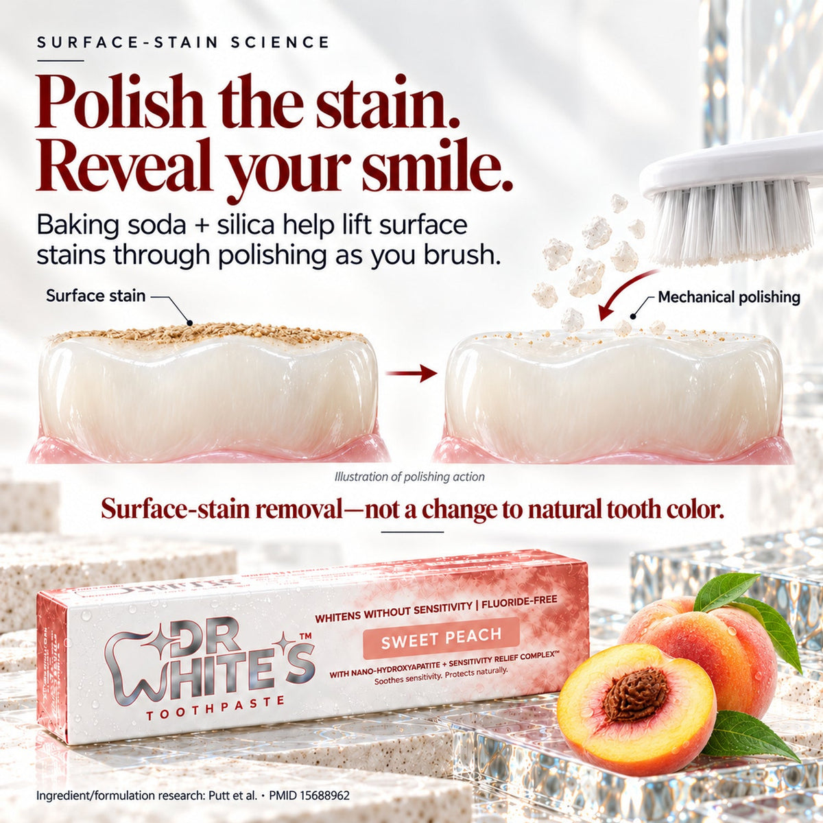 Dr. White’s Fruit by Design™ Bloom & Blush Trio — Surface-stain science