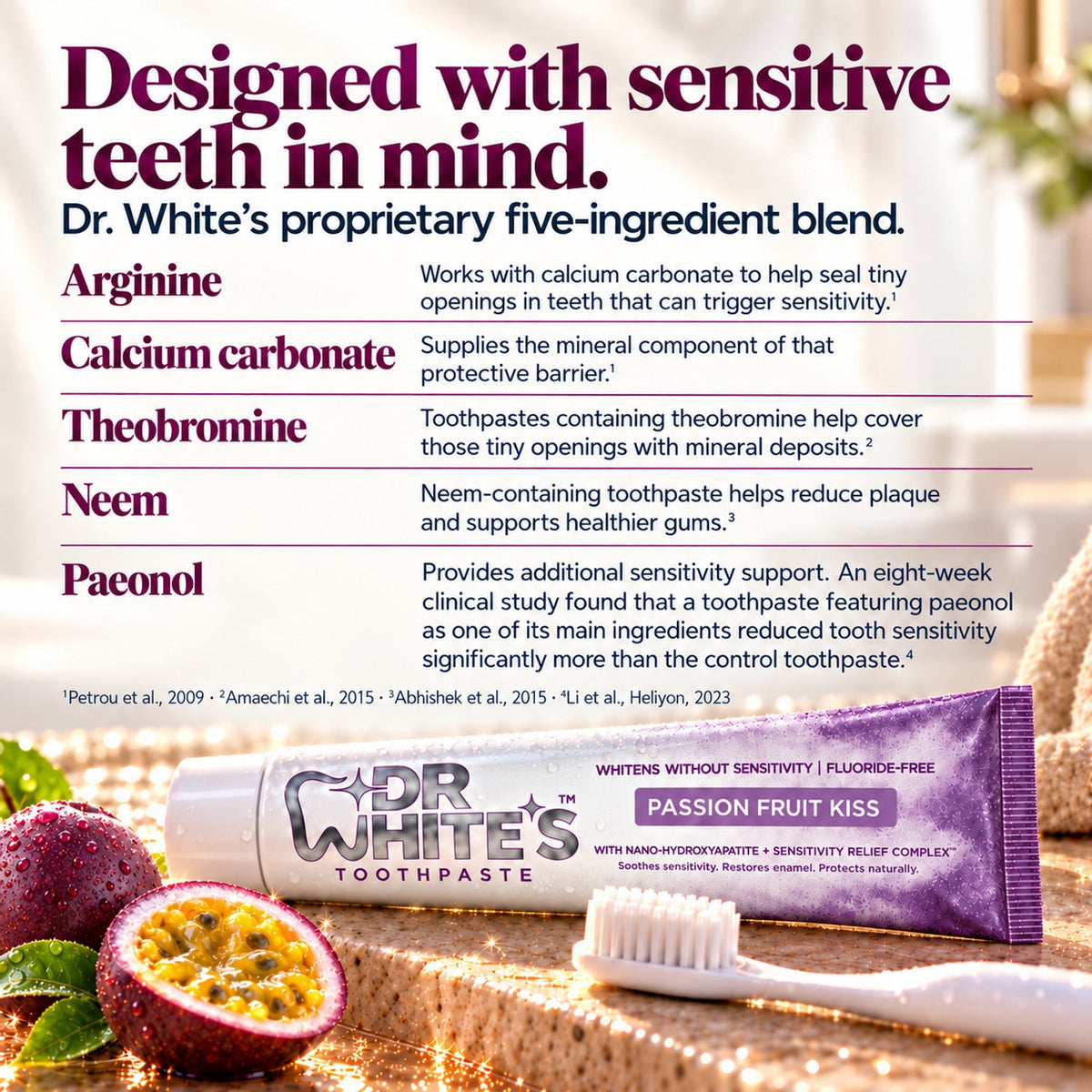 Dr. White’s Fruit by Design™ Bold & Bright Trio — Five-ingredient blend
