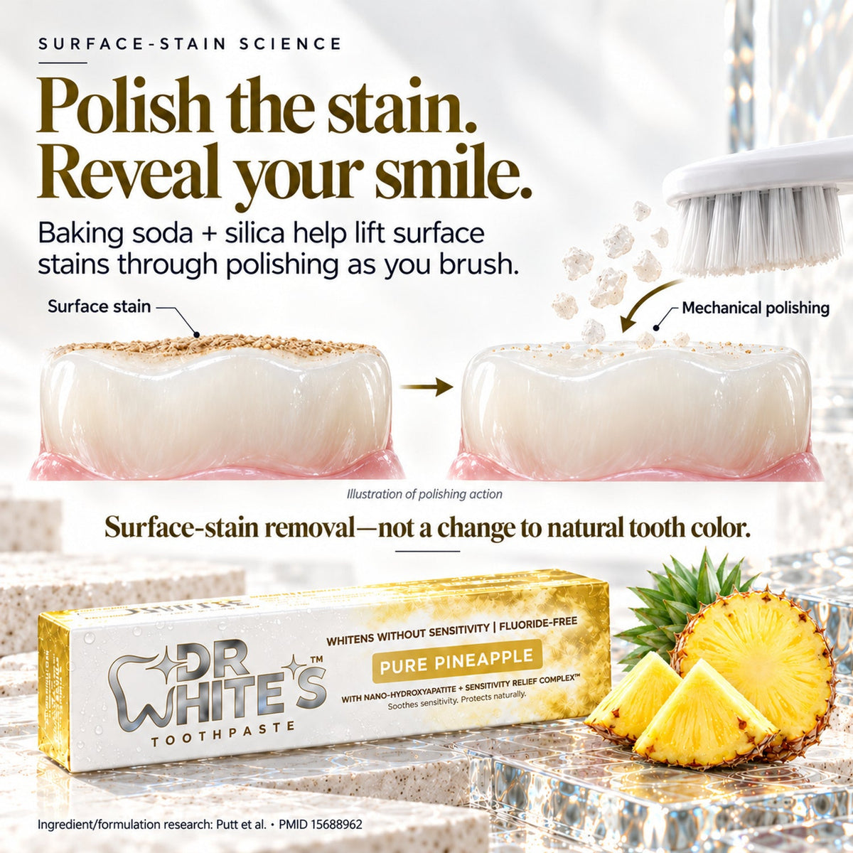Dr. White’s Fruit by Design™ Bold & Bright Trio — Surface-stain science