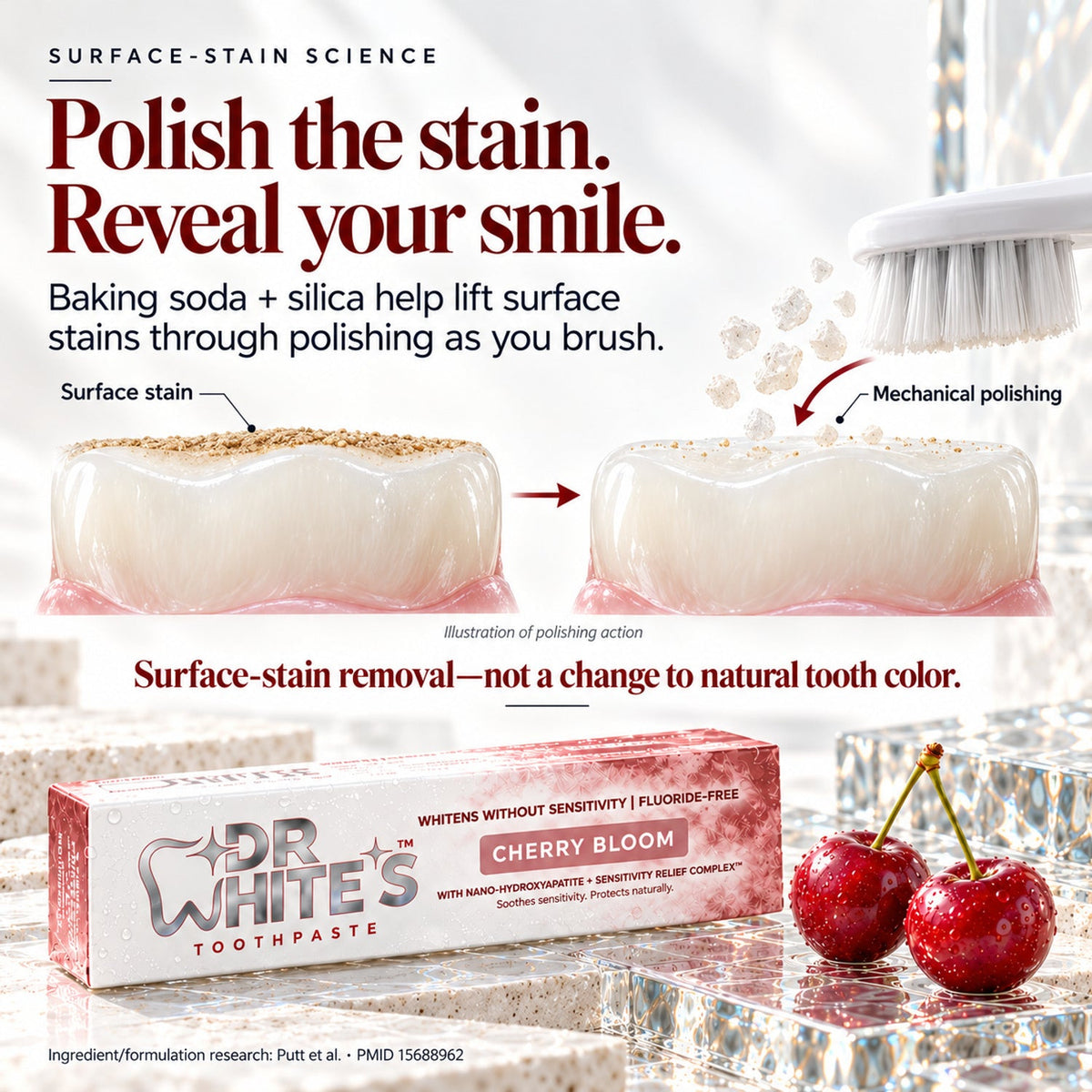 Dr. White’s Fruit by Design™ Bright Smile Trio — Surface-stain science