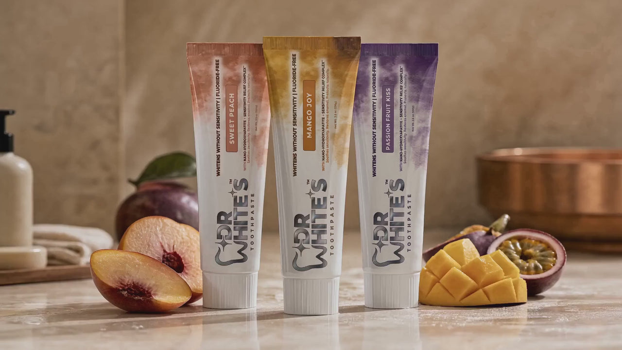 Bright Whites daily ritual with product-free logo and tagline closing fade